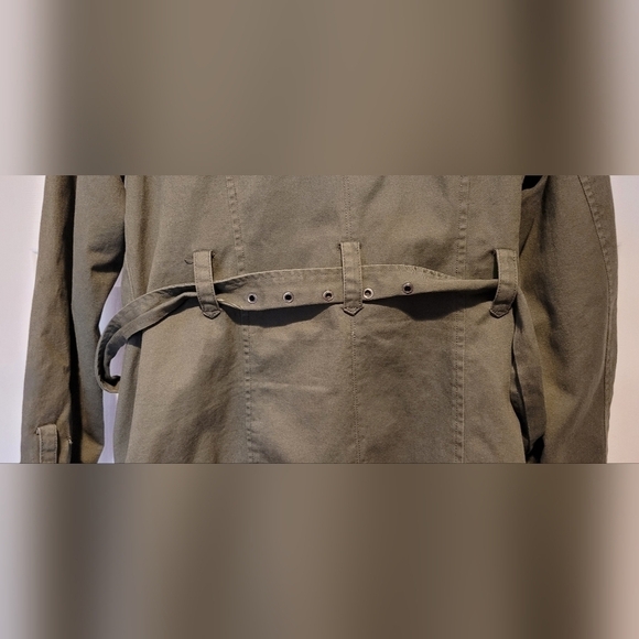 Kenneth Cole Reaction $248 Women's Army Green Full Zip Lined Button Up Coat Lrg. - Picture 8 of 12